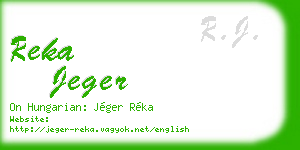 reka jeger business card