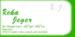 reka jeger business card